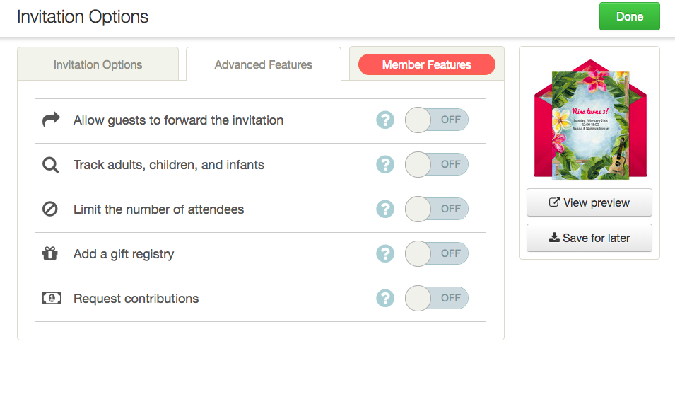 more cool features Punchbowl