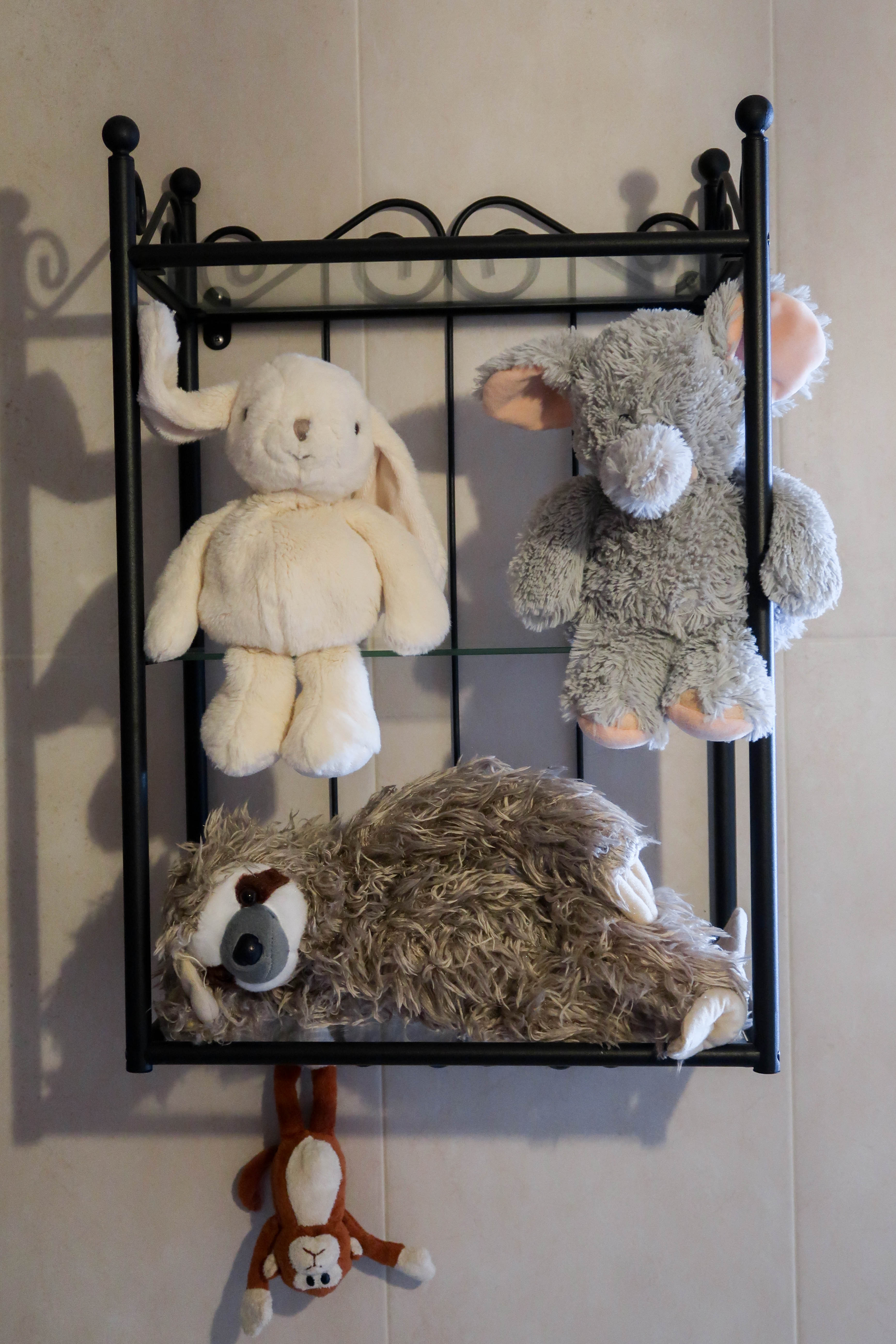 bathroom shelf with toys 2